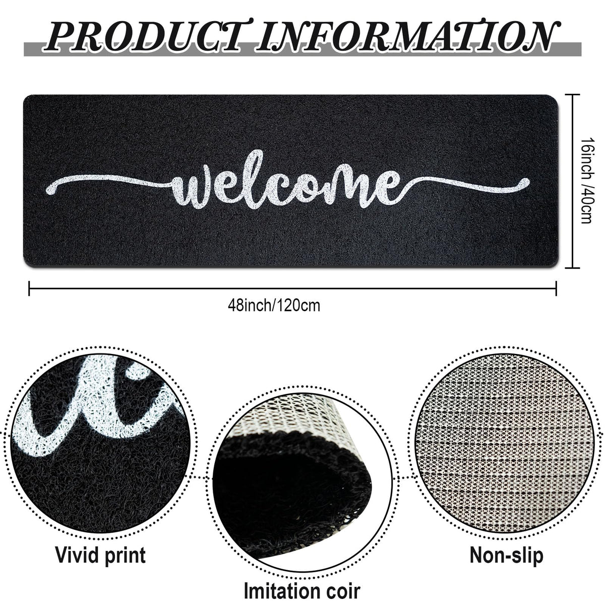 Tangren front-door mat with non-slip backing improves safety