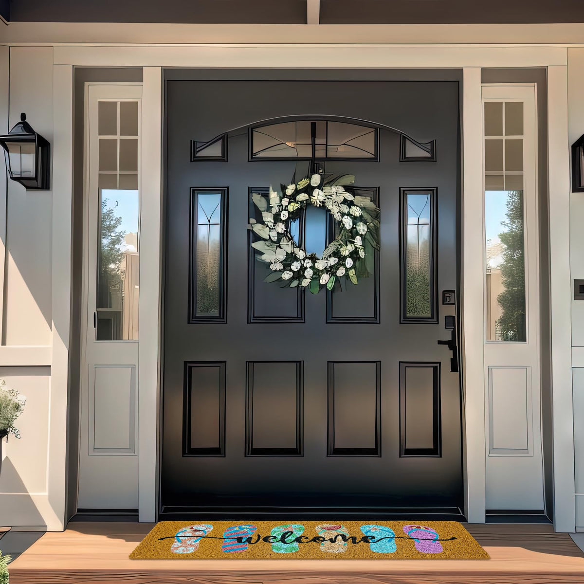Tangren imitation coconut texture doormat offers a natural, durable wiping surface.