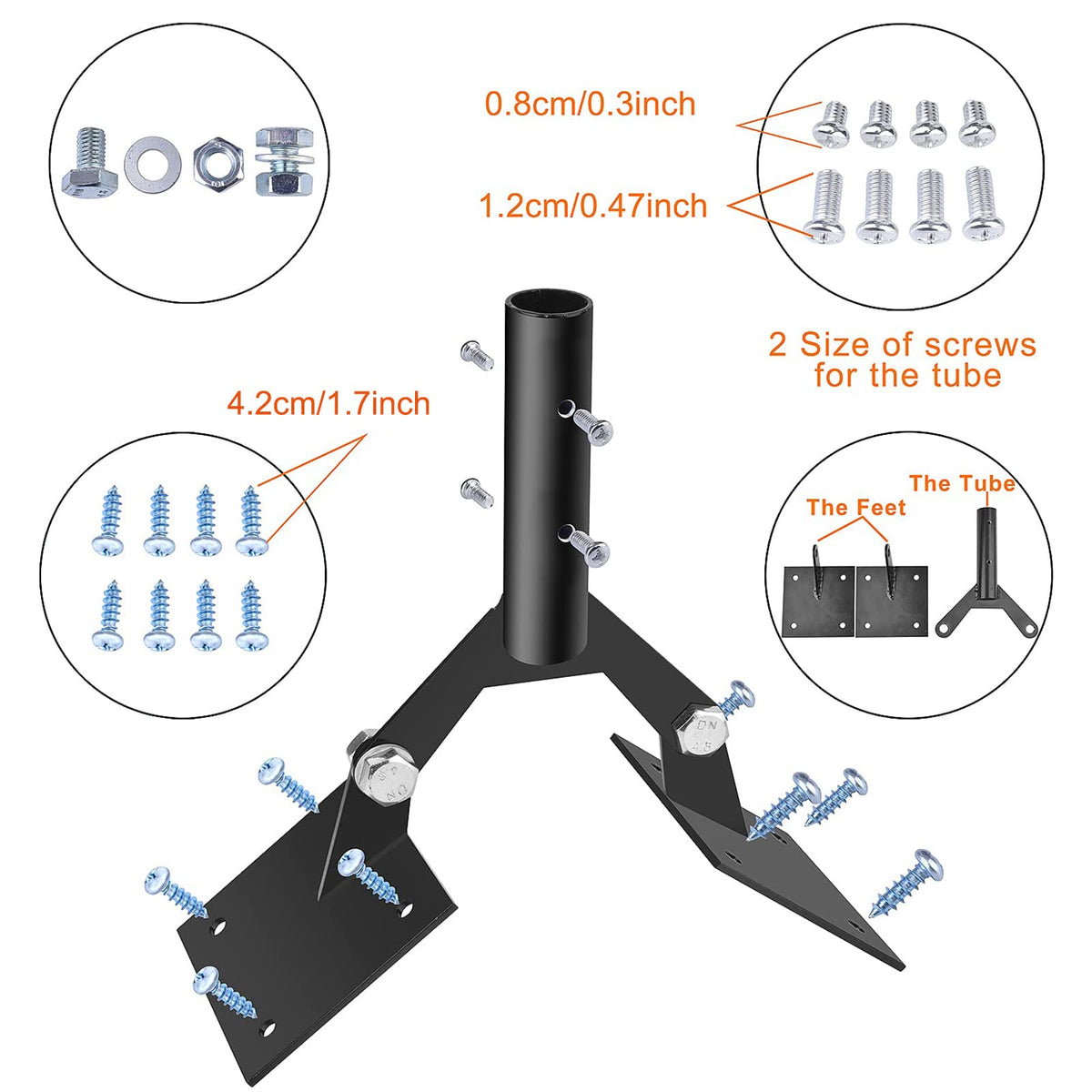 TANGXIA roof mount designed for weather vanes or antennas on roofs or cupolas.