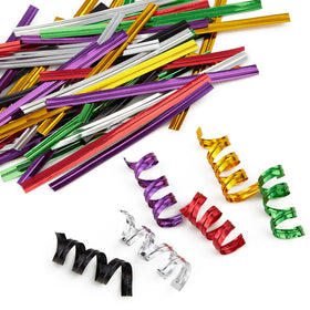 Tangyinrd gift-wrap twists add color to festive presents and displays.