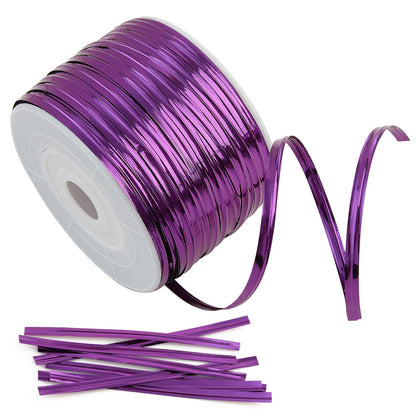 Tangyinrd purple metallic twist ties roll adds vibrant packaging and crafts.