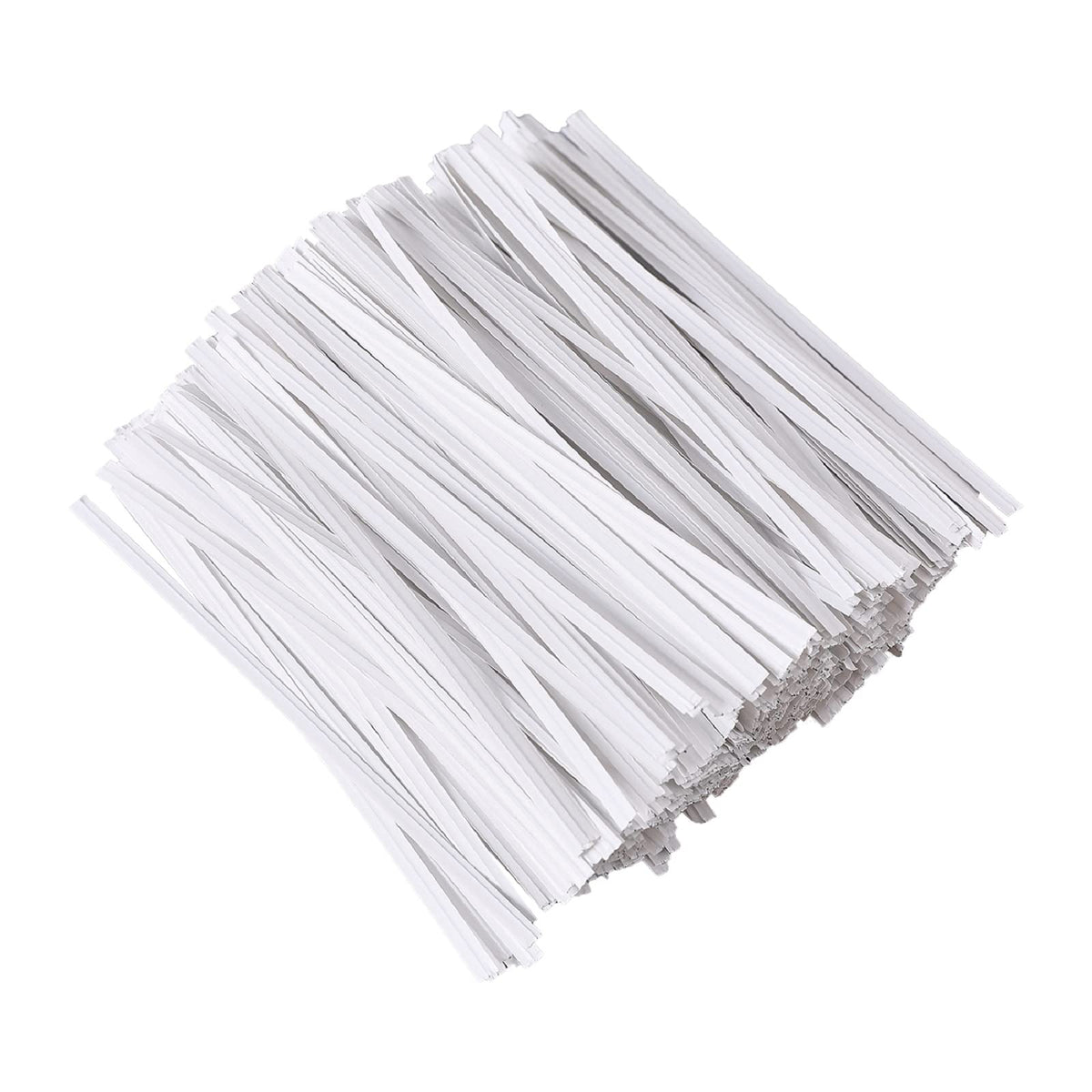 Tangyinrd 5 inch white twist ties sealing bread bags for a neat, reusable closure.