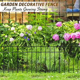 Tanivo durable black fence border adds a clean yard border.