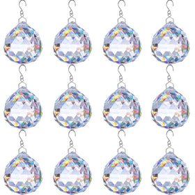 Tanoma clear crystal ball prism suncatcher brightens windows with rainbows.