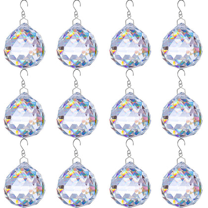Tanoma clear crystal ball prism suncatcher brightens windows with rainbows.