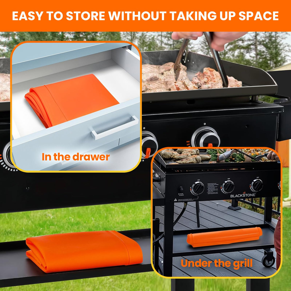 TAOMAND raised edges trap condensation and food particles for a cleaner griddle.