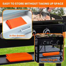 TAOMAND raised edges trap condensation and food particles for a cleaner griddle.