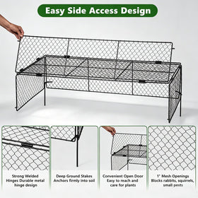 TAOMENNI low-profile 10-inch cage protecting small herbs and seedlings