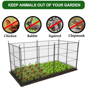 The 24-inch height helps deter rabbits and chipmunks in yards