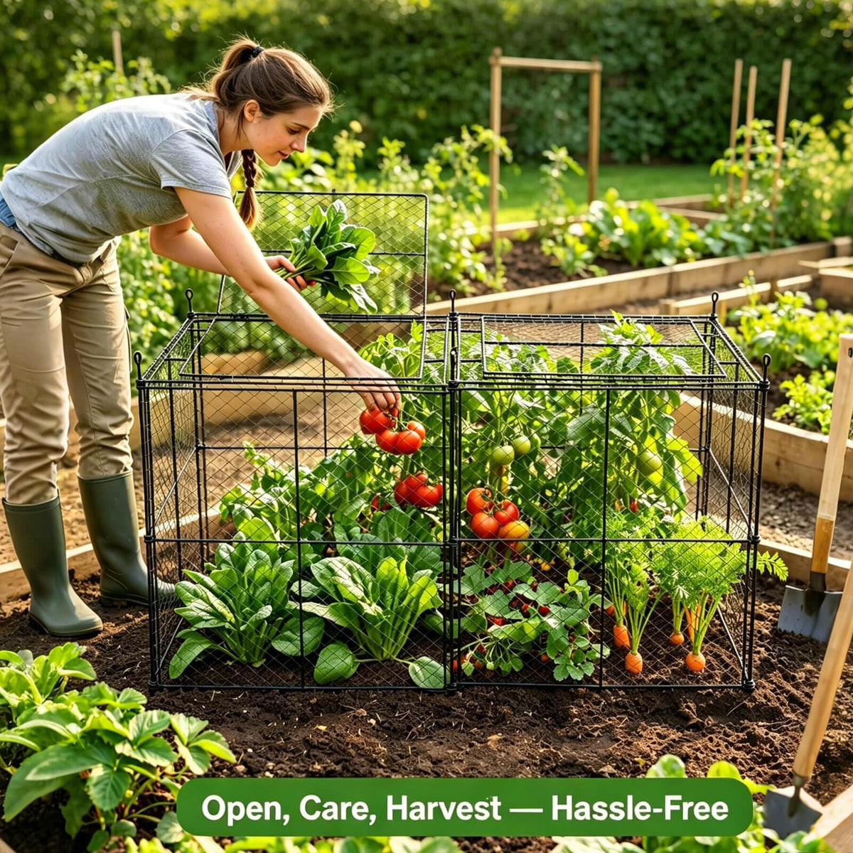 TAOMENNI Crop Cage features 1-inch mesh for airflow and protection