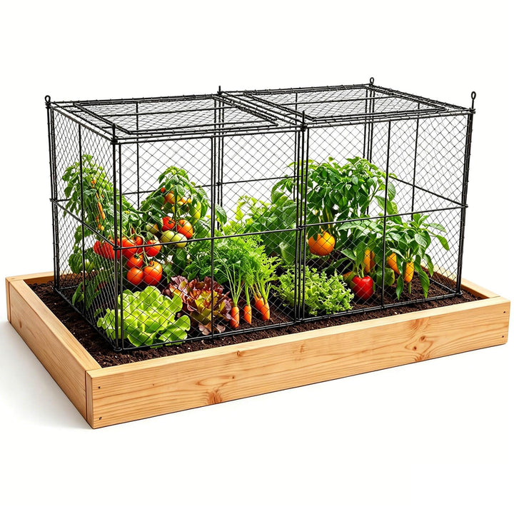 TAOMENNI Crop Cage front view protecting vegetables from wildlife