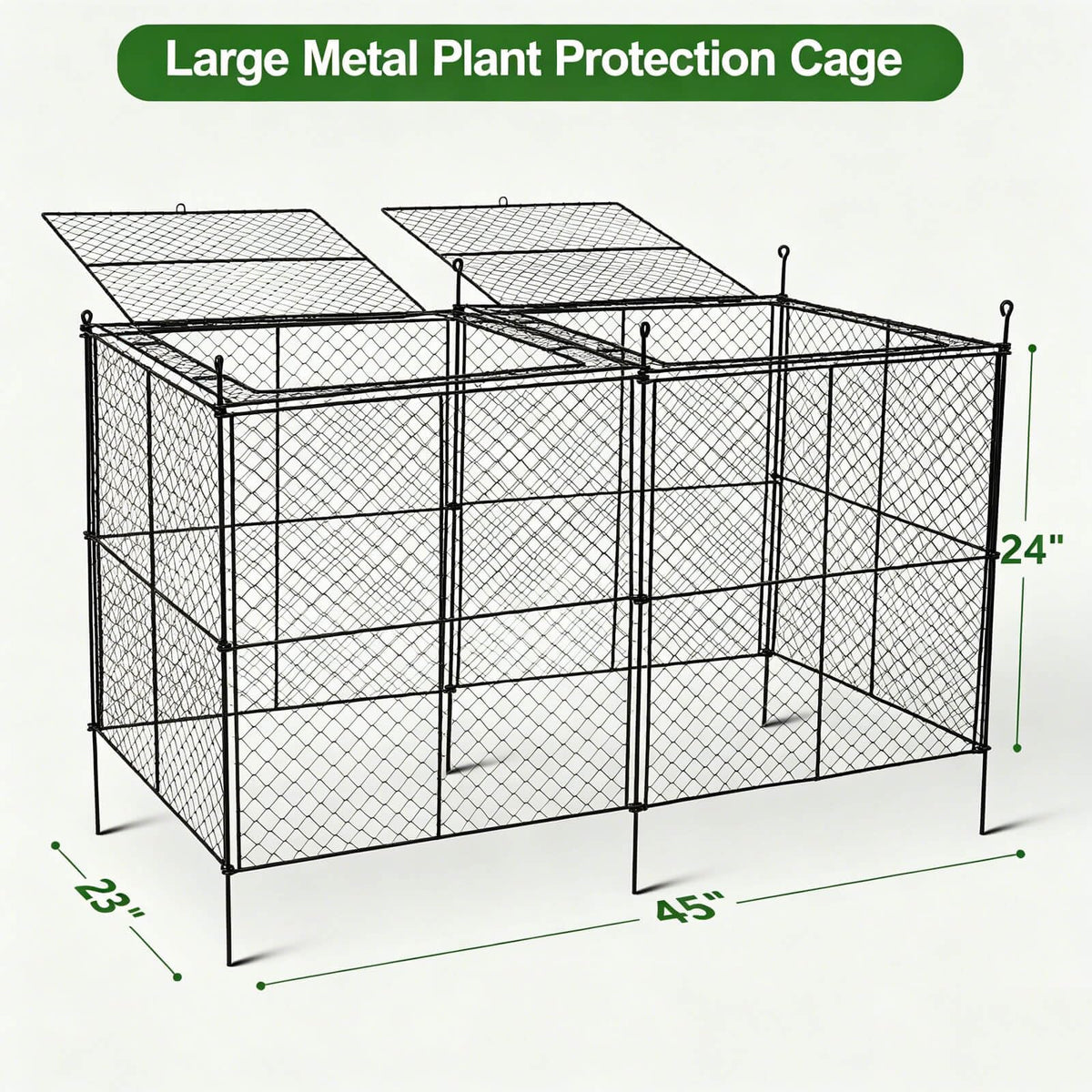 TAOMENNI Crop Cage dual flip-top lid enables easy watering and pruning