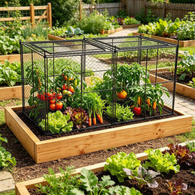 TAOMENNI Crop Cage side panels show stable eight-panel construction with stakes