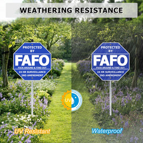 TAOSAMKF FAFO yard sign enhances outdoor visibility from distance
