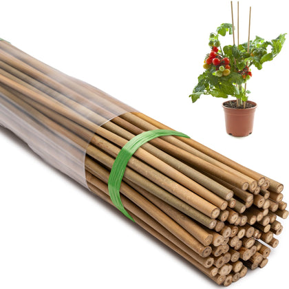 Taoskai 70-pcs bamboo stakes 4ft pack, ready for sturdy garden support.