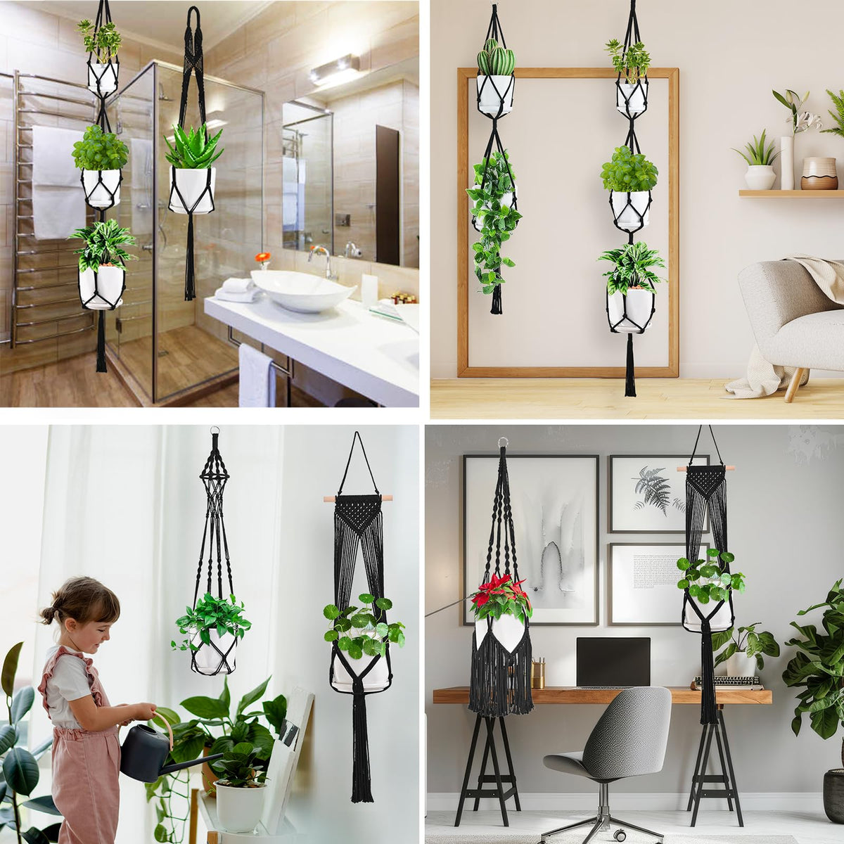 TAOZIM ceiling hook set supports secure, easy hanging of planters