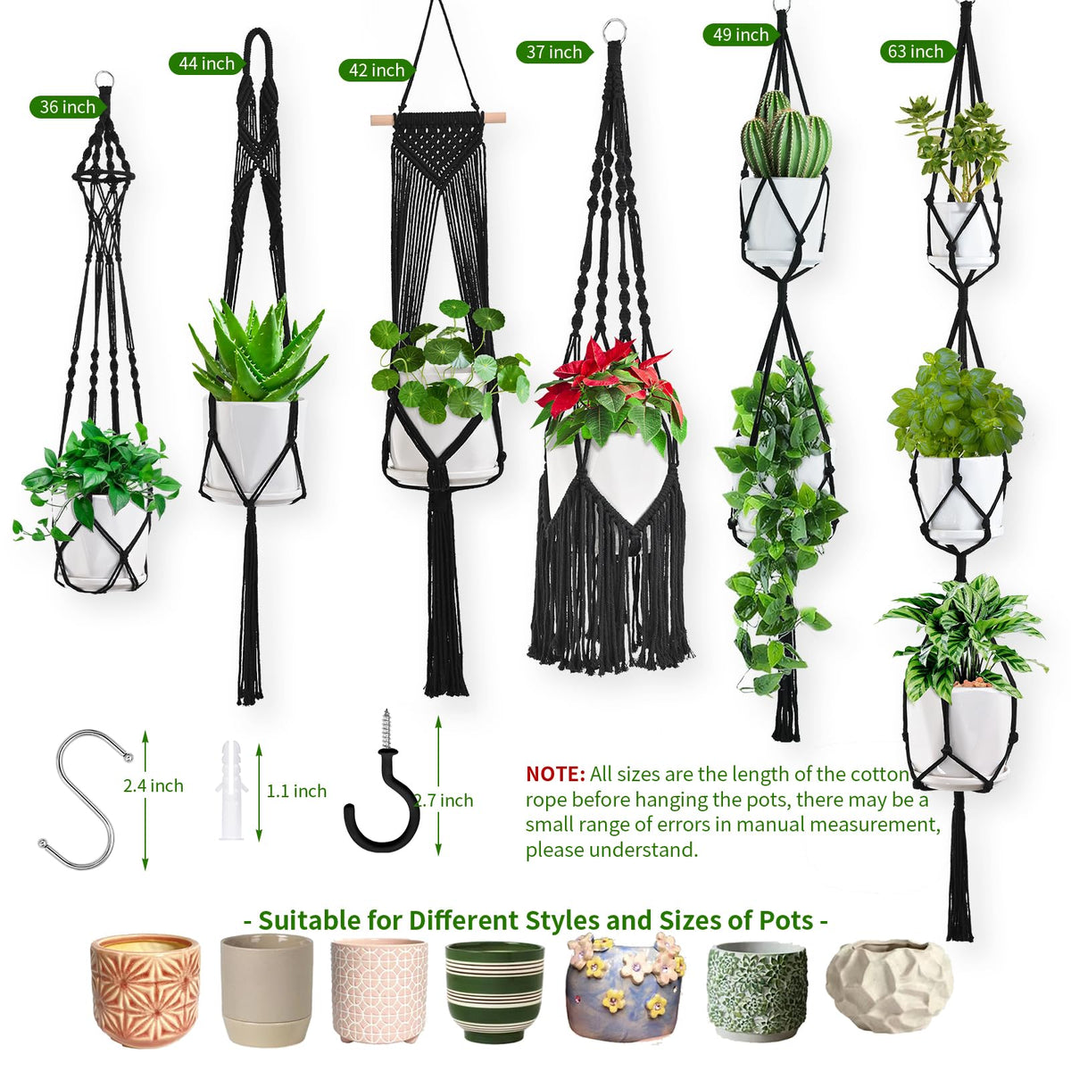 TAOZIM gift-ready plant hanger set for gardeners and decor lovers