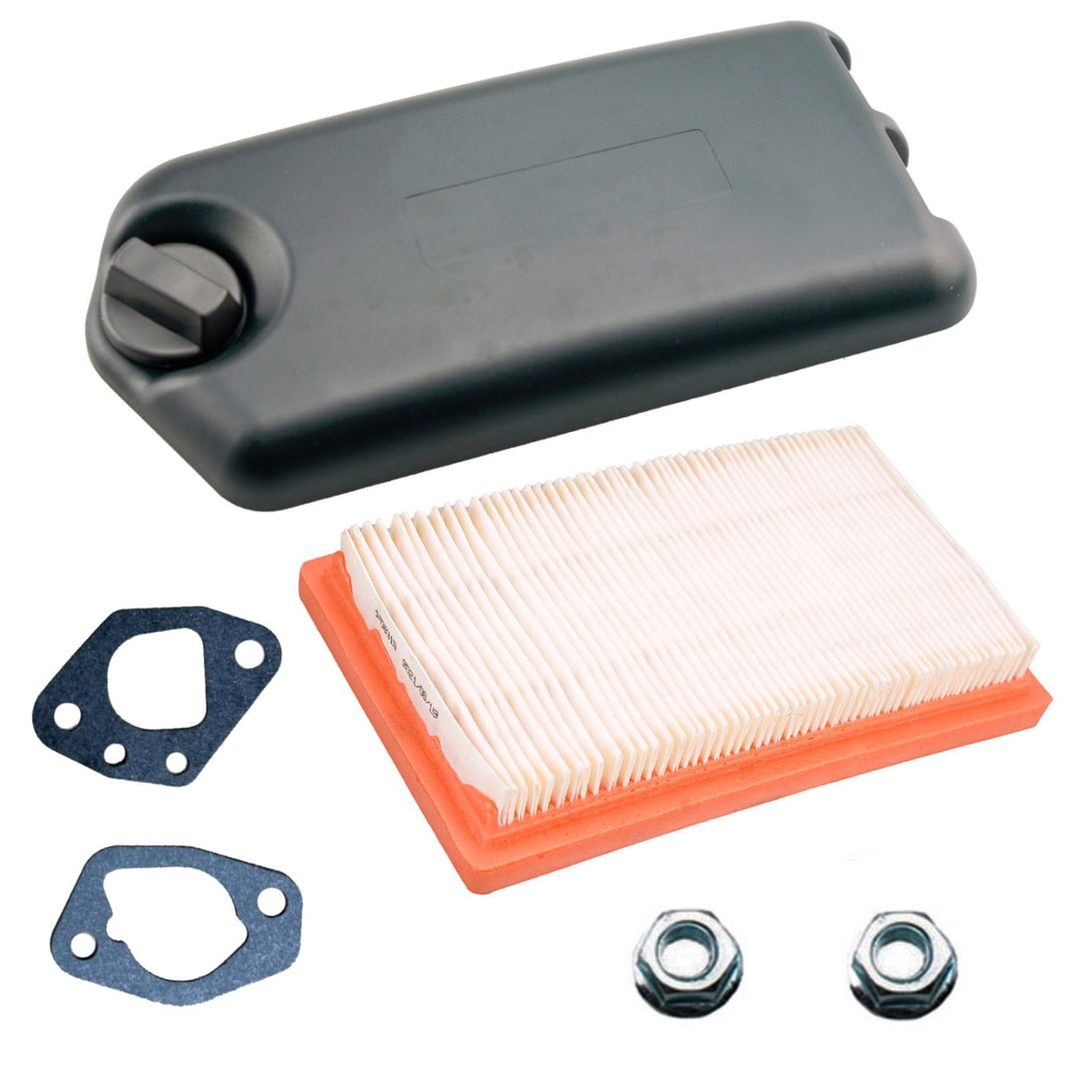 Tapa air cleaner cover kit side view showing compact fit on mowers