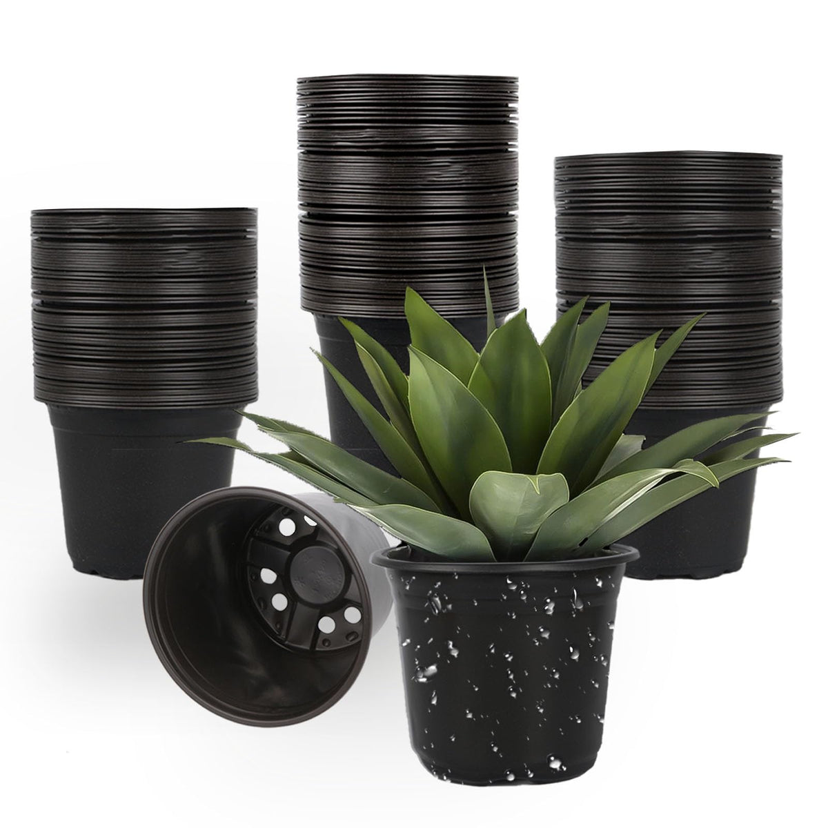 TAQIXI 6-inch nursery pots packaging for bulk purchase and organization.
