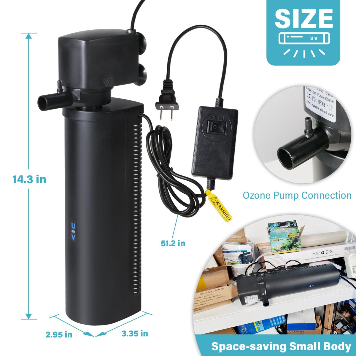 Tararium 600GPH filter system assembly highlights compact design for small pools