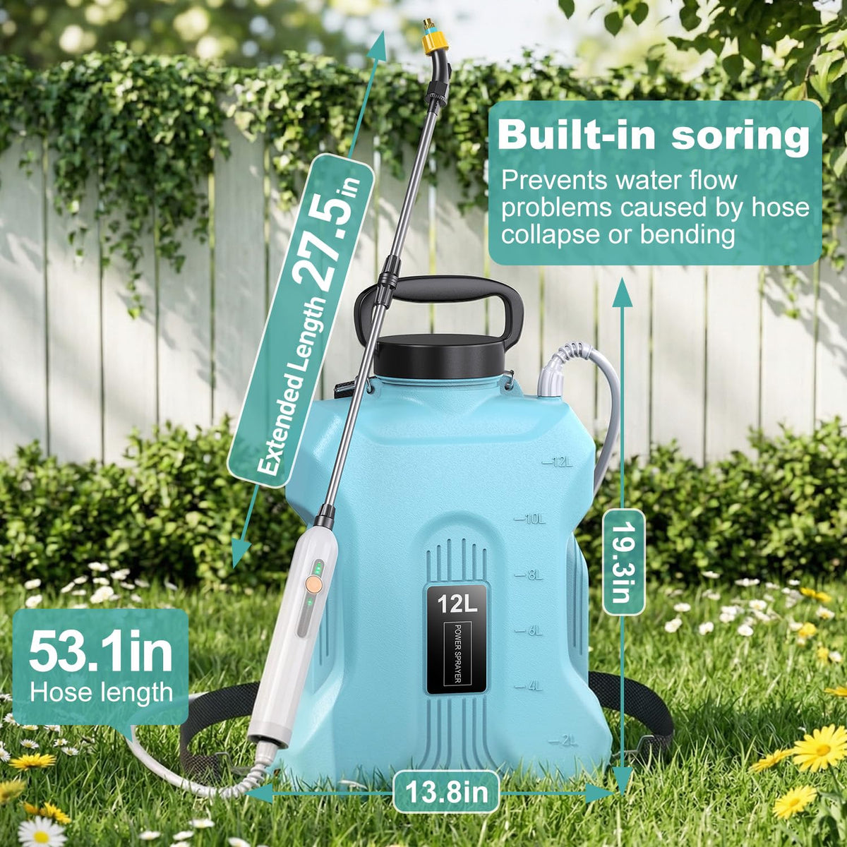 Tarden dual-head nozzle lets you switch modes quickly for mixed tasks.