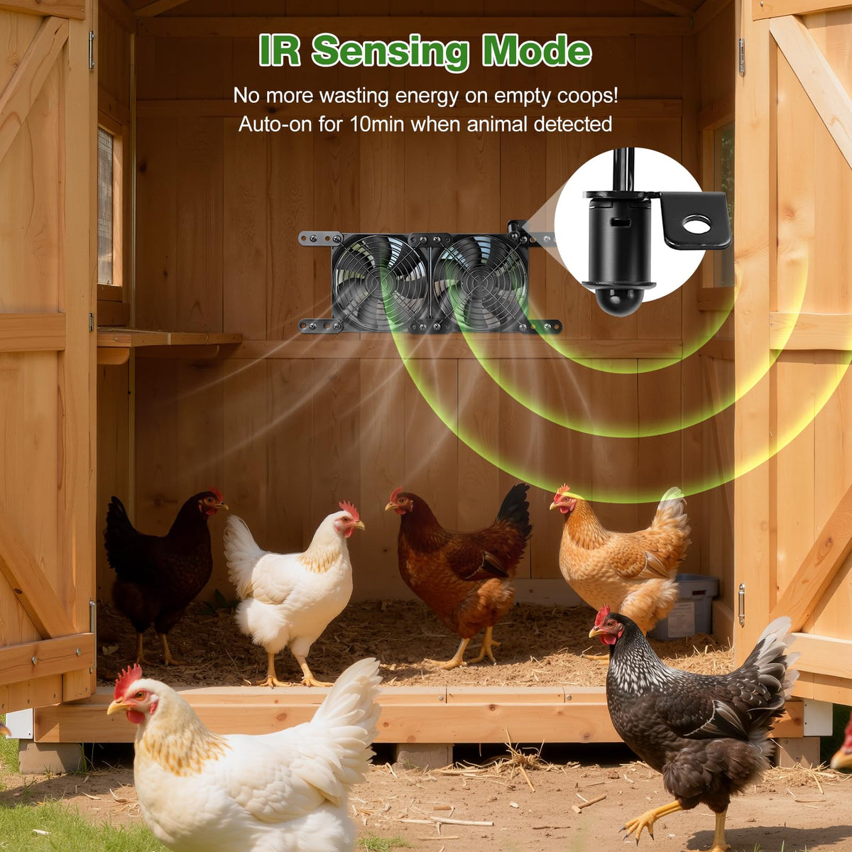 TARKARI infrared auto-sense sensor detects animals for energy efficiency.