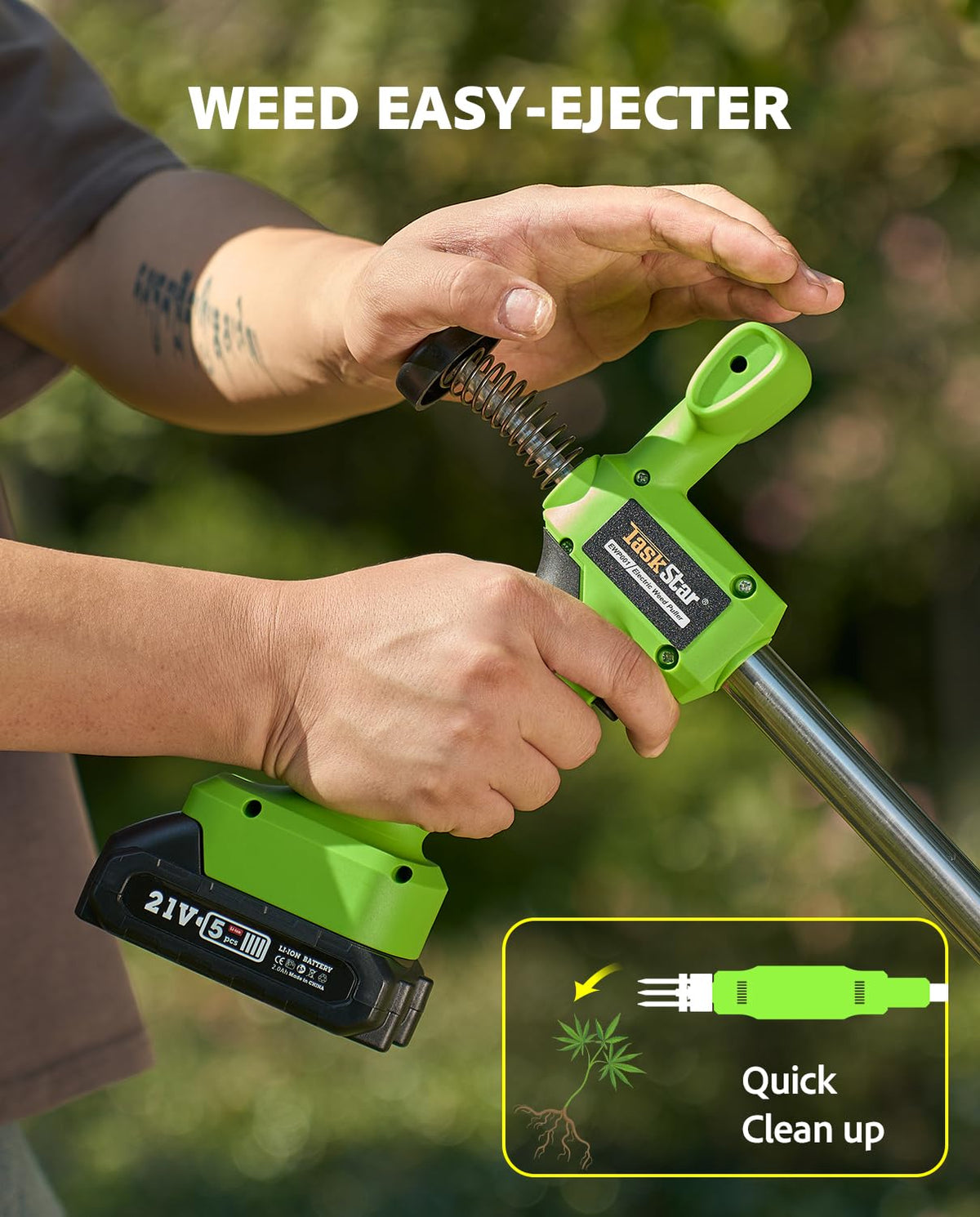TaskStar dandelion and lawn weed removal in yards and gardens becomes smoother.