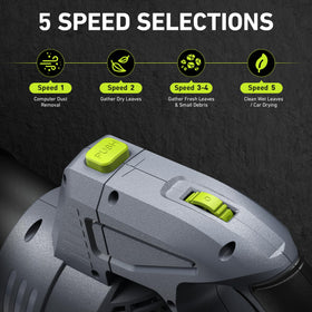 TaskStar 5-speed controls customize airflow for various tasks