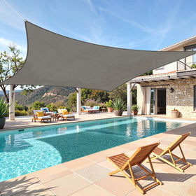 TasticTotes rectangle sun sail with corners and ropes for quick outdoor shade.