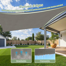 Perimeter rope setup enables easy, secure installation.