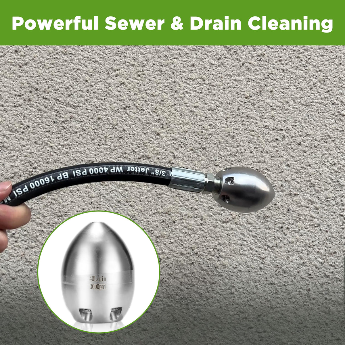 TasuoX ceramic jets seven-count deliver precise flow for debris removal.