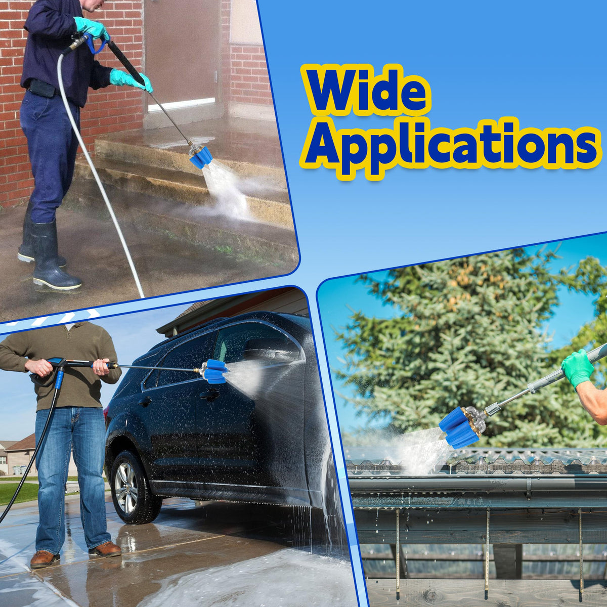 TasuoX oil-stain cleanup on concrete using quadruple jets