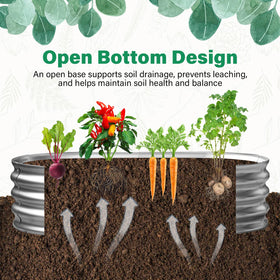Tataanty 7-cu-ft bed provides ample soil space for vegetables, herbs, and flowers.