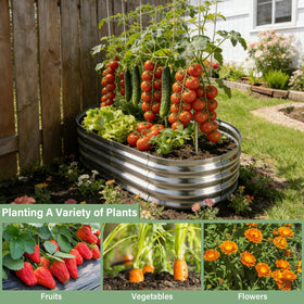 TATAANTY flowers, herbs, and blooms thrive in deep-root planters.