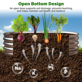 TATAANTY large planter box with 7 cubic feet soil capacity for plants.