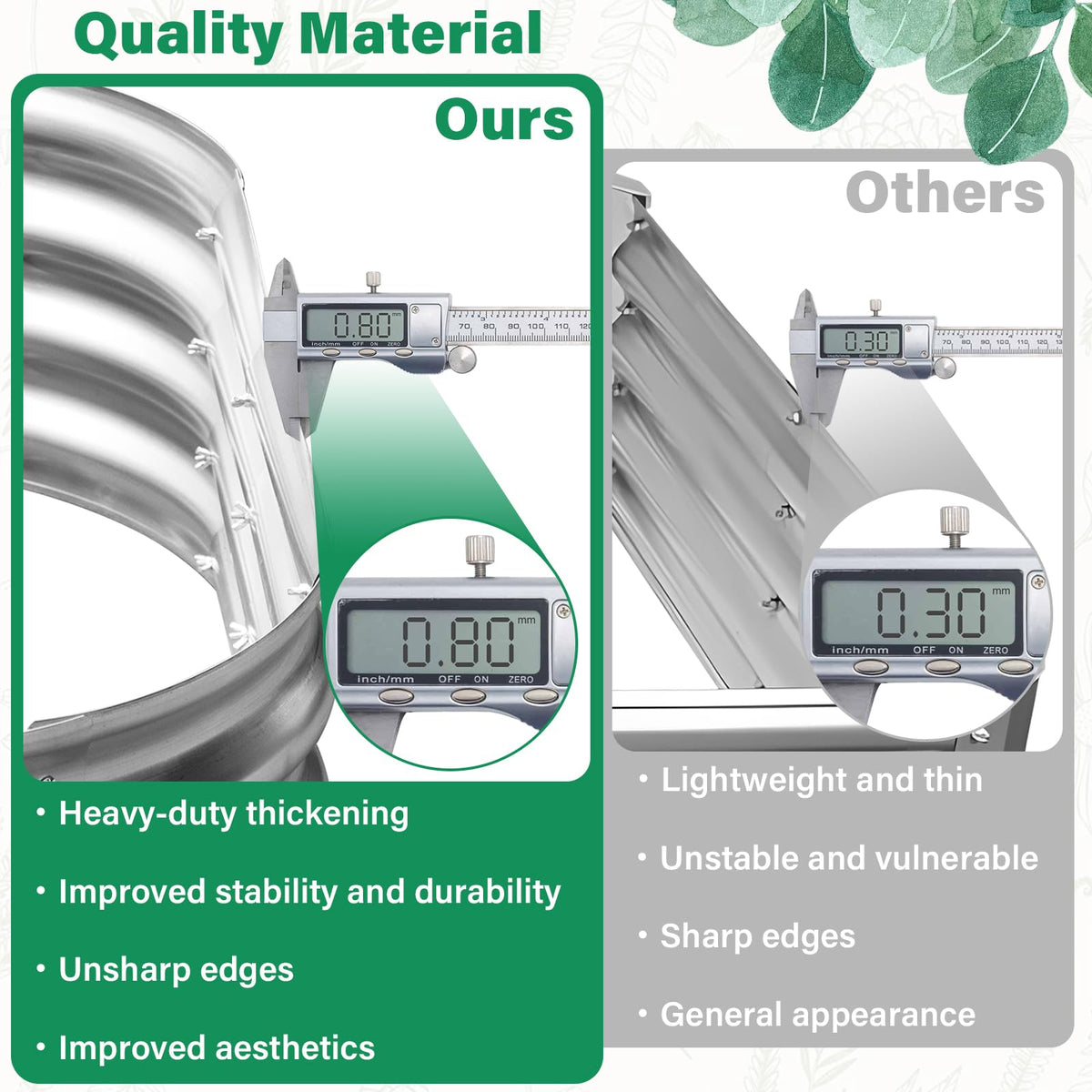 Tataanty ultra-thick Q195 steel offers lasting durability for year-round gardening.