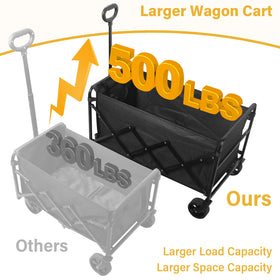 TATAANTY foldable wagon on rugged wheels for camping and beach days