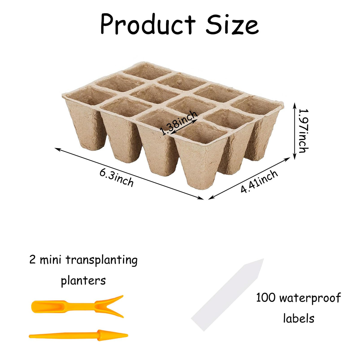 Tatibana biodegradable pulp seed pots promote breathable roots and eco-friendly disposal