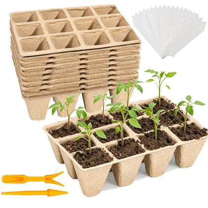 Tatibana 144-cell seed entry tray packaging supports easy seed start indoors