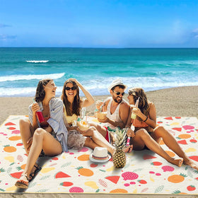 TaTalife packable blanket folds compactly for travel and storage.