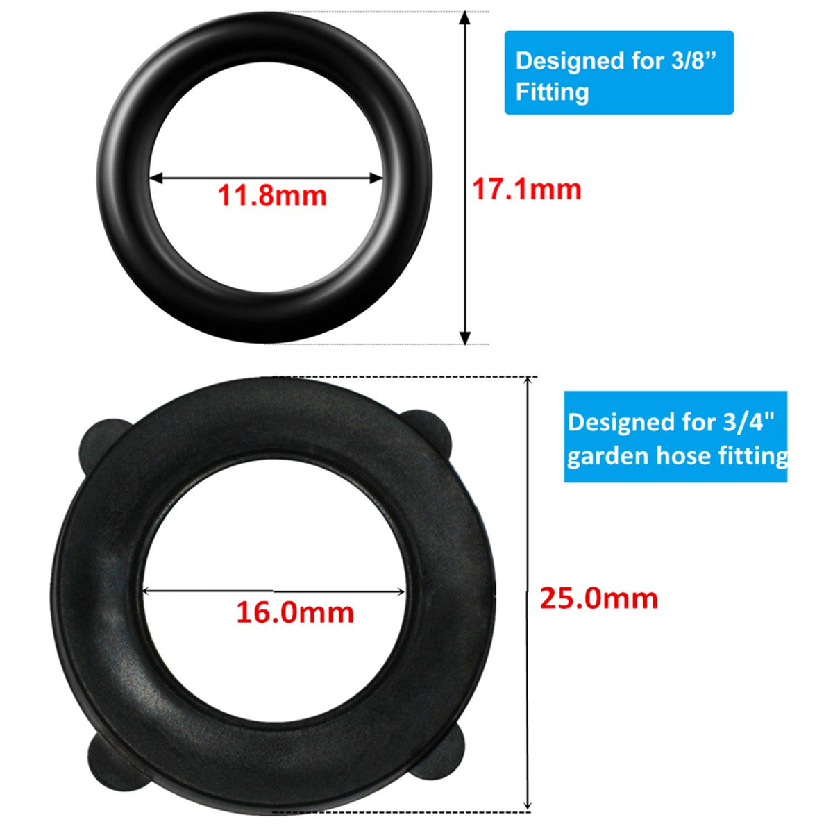 Tatuo O-ring replacement set supports spray nozzles and fixtures with reliable sealing.
