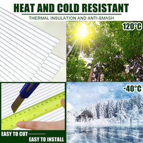 Tatuo clear twin-wall roof panel lets light through while protecting plants.