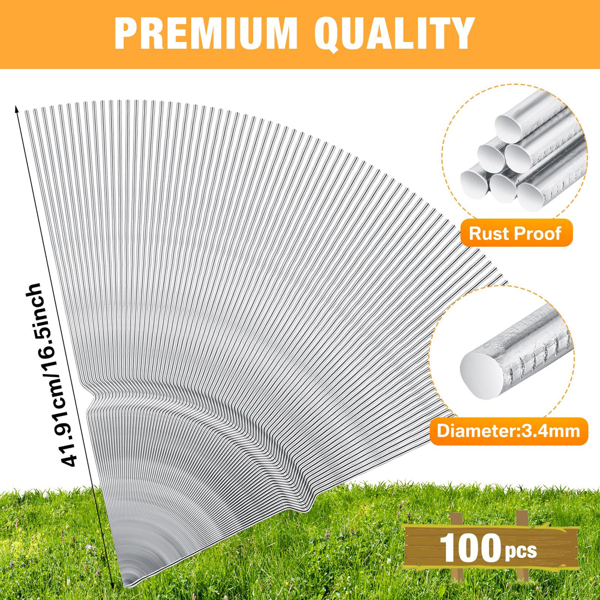 Tatuo galvanized metal yard stake offers durable rust resistance outdoors