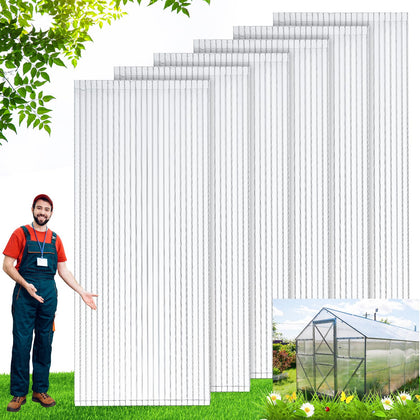 Tatuo greenhouse panels: 12-pack, 6x2 ft, durable clear sheets for insulation.