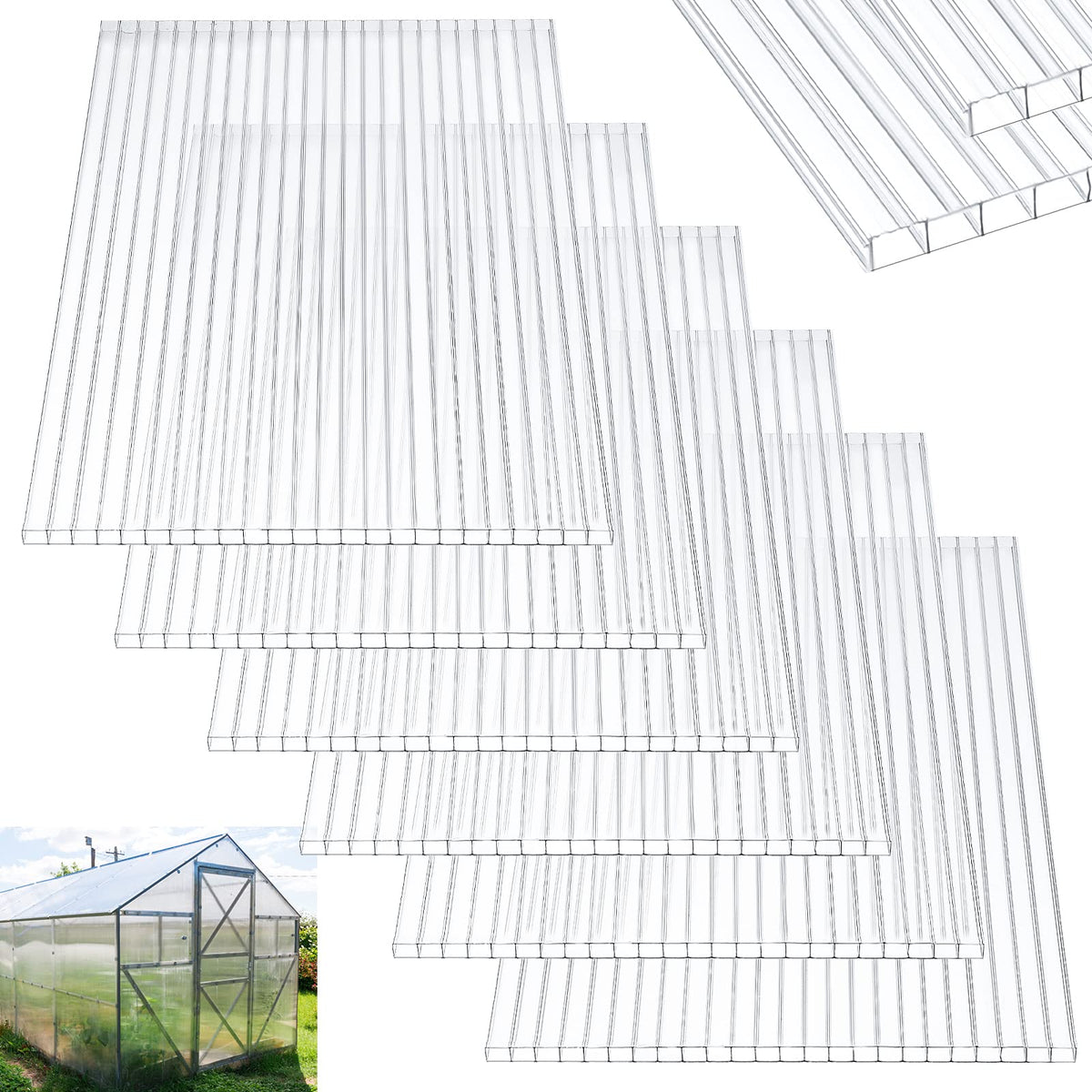 Tatuo multiuse polycarbonate sheets for pools, canopies, fences, and enclosures.