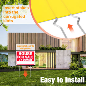 Tatuo open house yard sign display with sturdy stakes for lawn layout