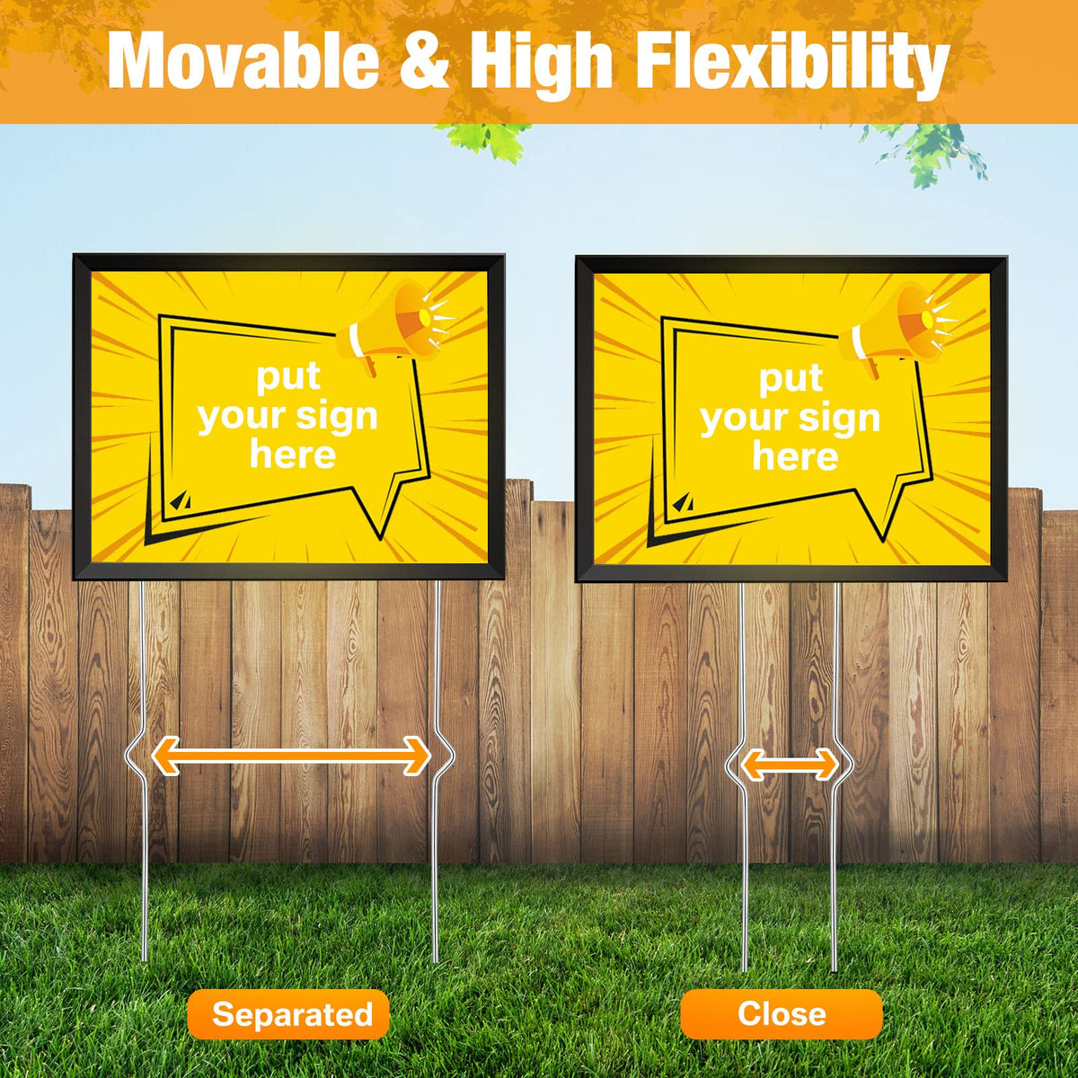 Tatuo rental sign stake kit keeps notices organized for events