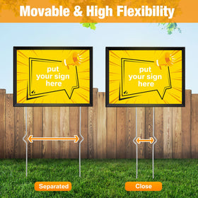 Tatuo rental sign stake kit keeps notices organized for events