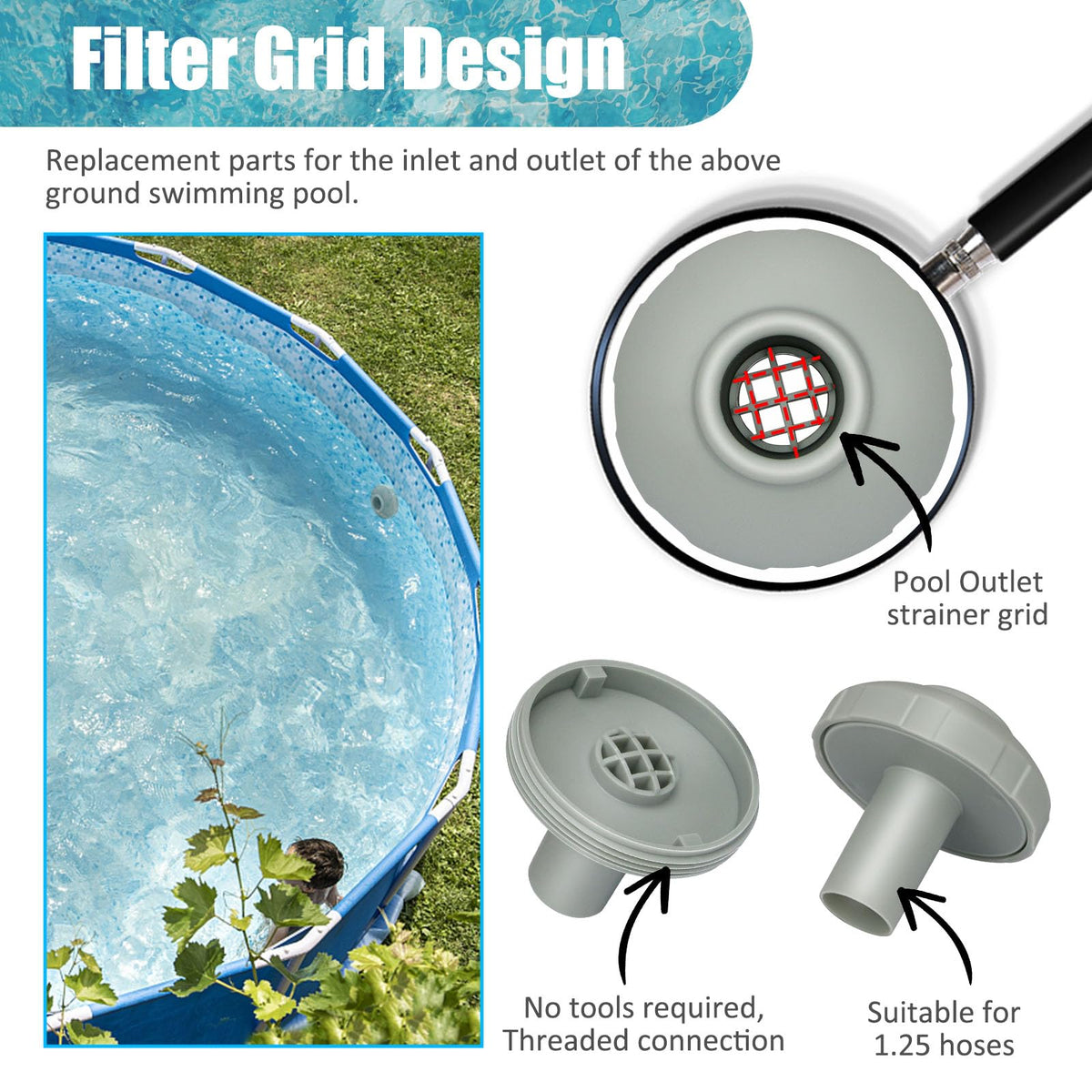 Taudang easy-install strainer adapter for quick setup