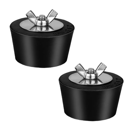 Taudang pool winterizing plug pair protects pipes in winter.